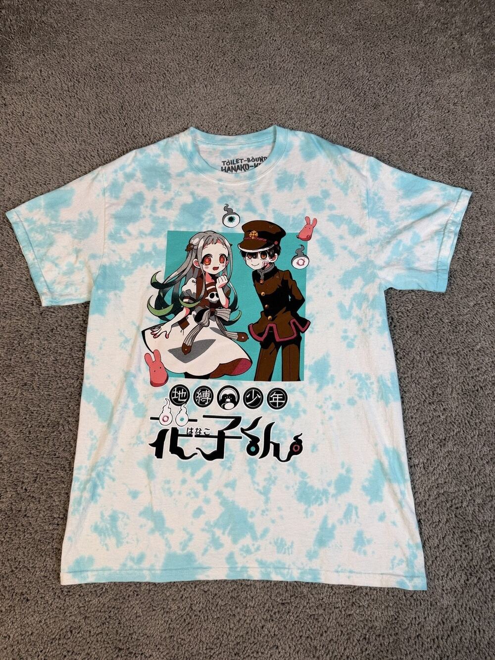 Toilet-Bound Hanako-Kun Goodie Two Sleeves Shirt Mens M Blue Graphic Crew Neck